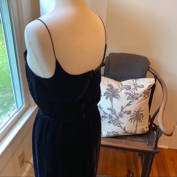 J. CREW Velvet Navy Dress - Picture 3 of 5